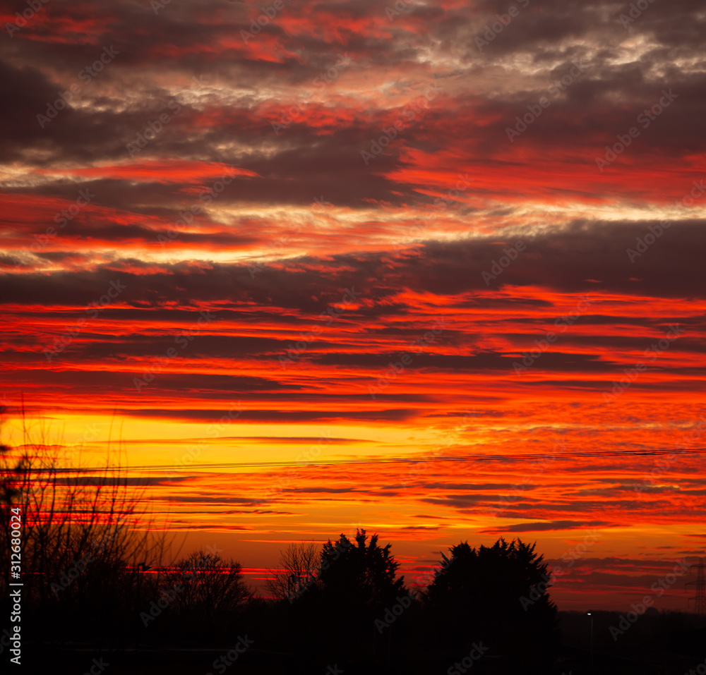 Amazing red and golden sunset Amazing red and golden sunset