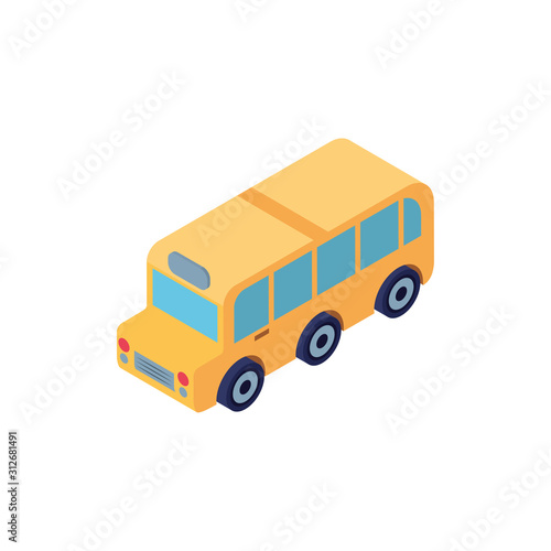 school bus color yellow on white background