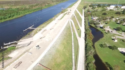 aerial view of levee