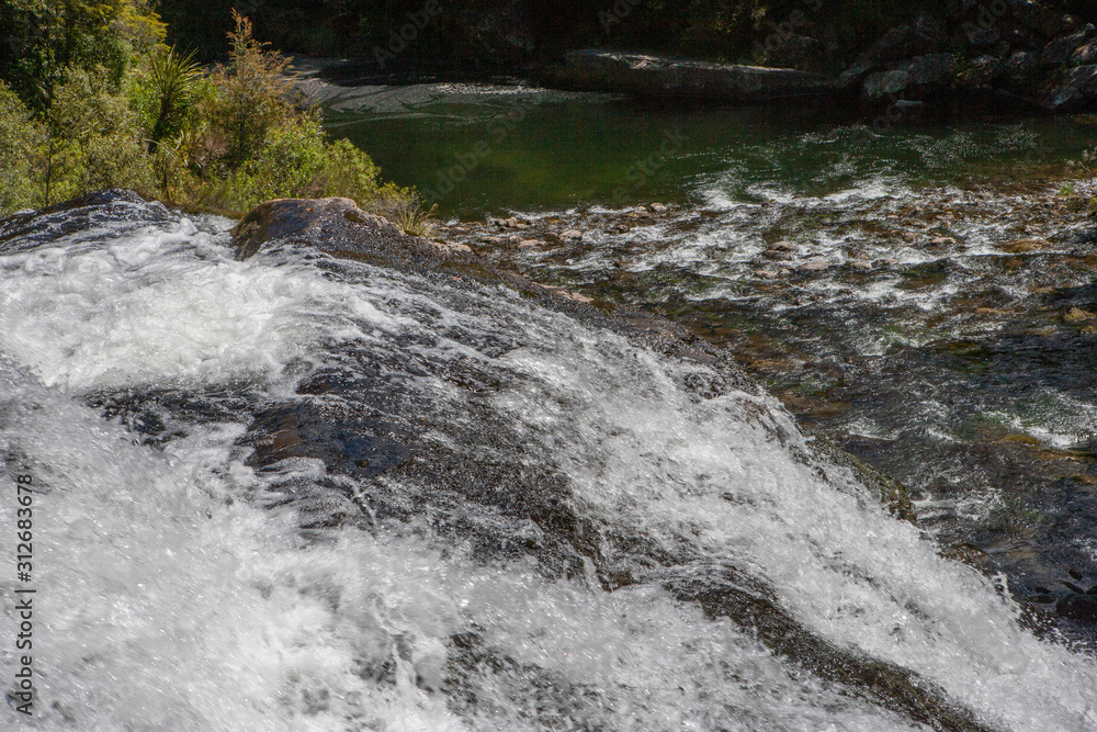 Waterfall. Te Urewera National Park New Zealand. Tropic jungle. Waterfall. Te Urewera National Park New Zealand. Tropic jungle.