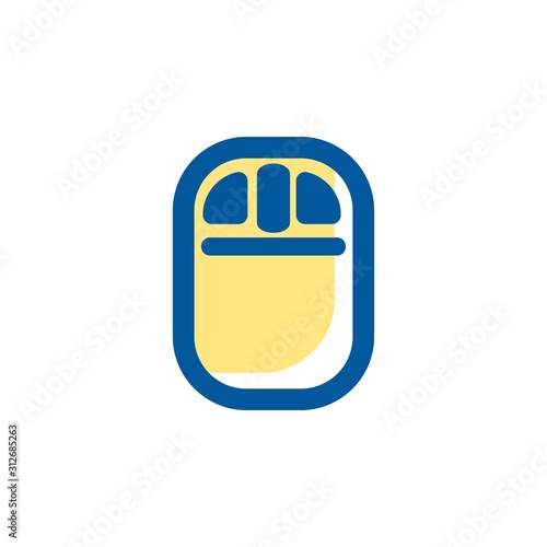 mouse icon filled line style, right click, right click, scroll icon, computer input device, logo and presentation template