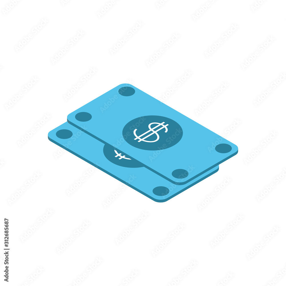 Isolated money bills vector design Isolated money bills vector design