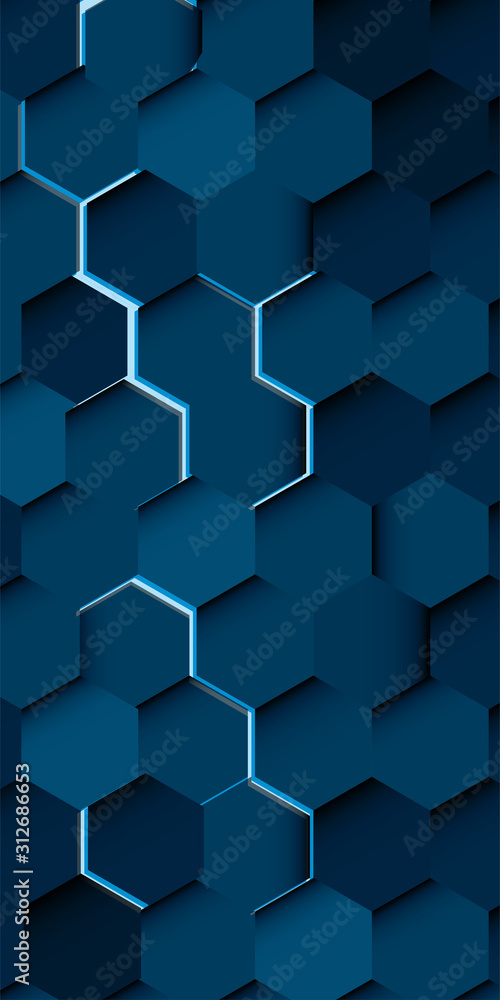 Abstract hexagons background. Modern screen vector design for mobile app Abstract hexagons background. Modern screen vector design for mobile app