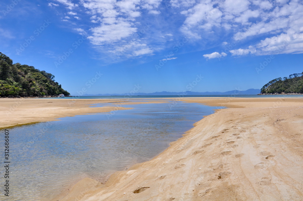 Beach and shoreline at Abel Tasman National Park, New Zealand Beach and shoreline at Abel Tasman National Park, New Zealand