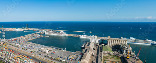 Photography Port in Barcelona, cargo and shipping terminal