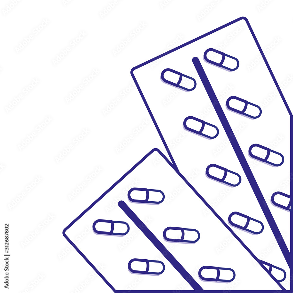 Isolated pills tablet of medical care concept vector design Isolated pills tablet of medical care concept vector design