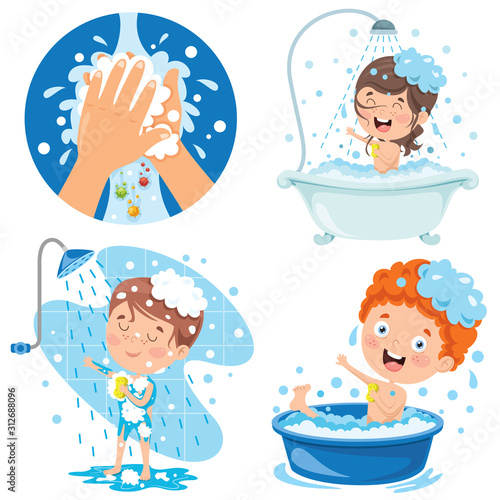 Collection Of Illustrations For Kids Personal Care