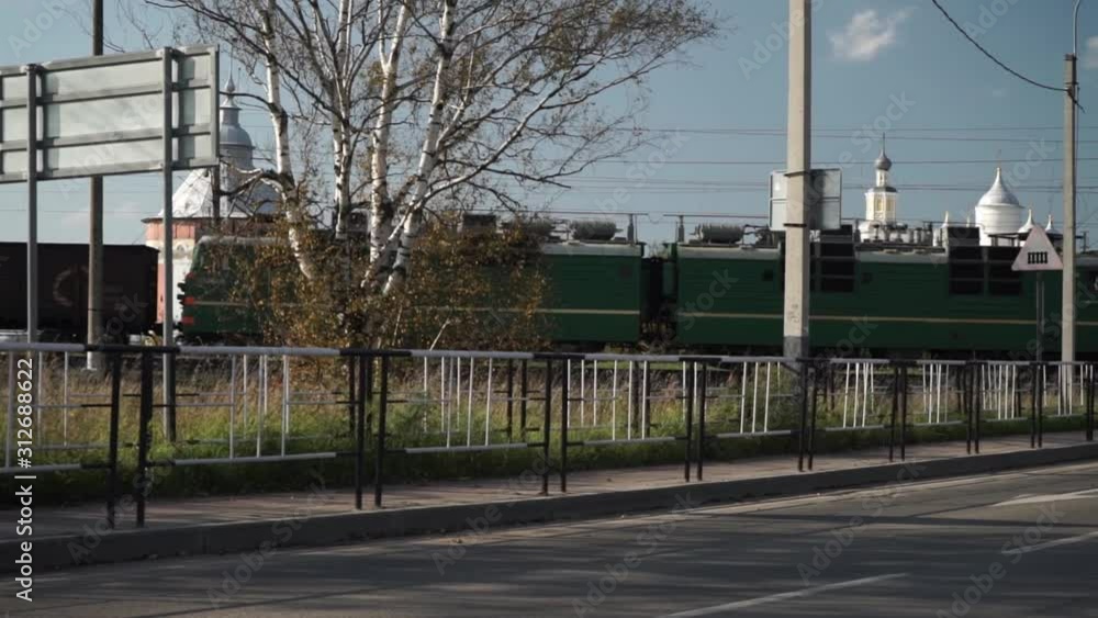 moving locomotive electric locomotive in the summer moving locomotive electric locomotive in the summer