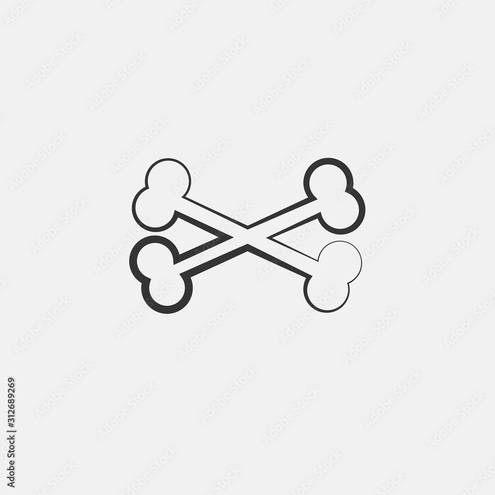 bones icon vector for web and graphic design bones icon vector for web and graphic design