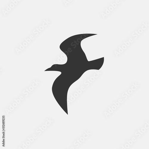 flying bird icon vector for web and graphic design