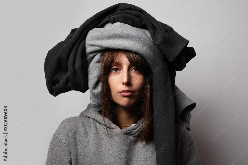 Young woman wearing casual cloth and smiling. Isolated. Young woman wearing casual cloth and smiling. Isolated.