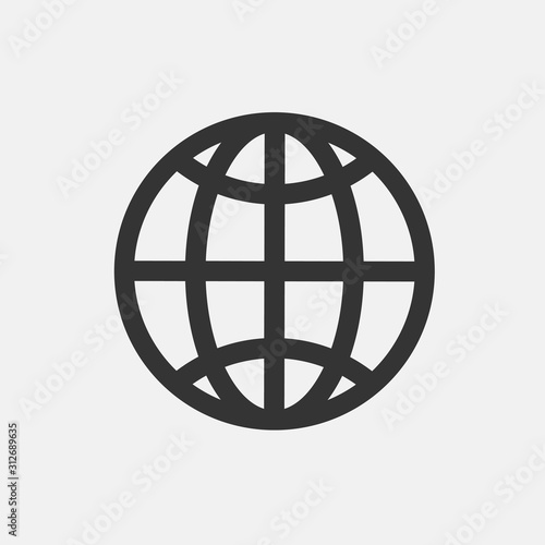 earth icon vector for web and graphic design