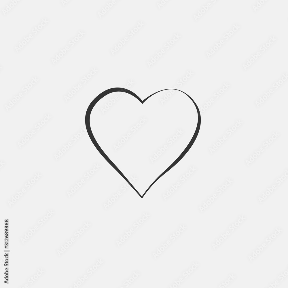 heart icon vector for web and graphic design