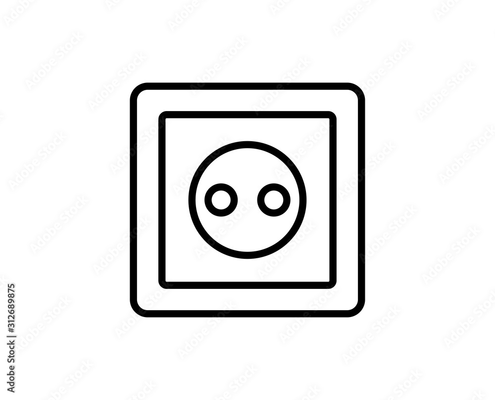 Power socket line icon Power socket line icon