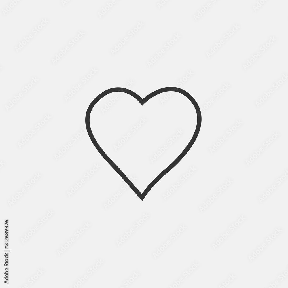 heart icon vector for web and graphic design