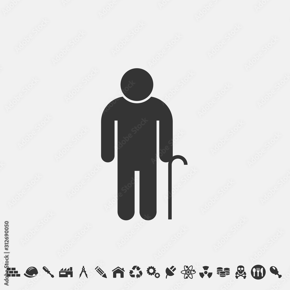 old man icon vector for web and graphic design old man icon vector for web and graphic design