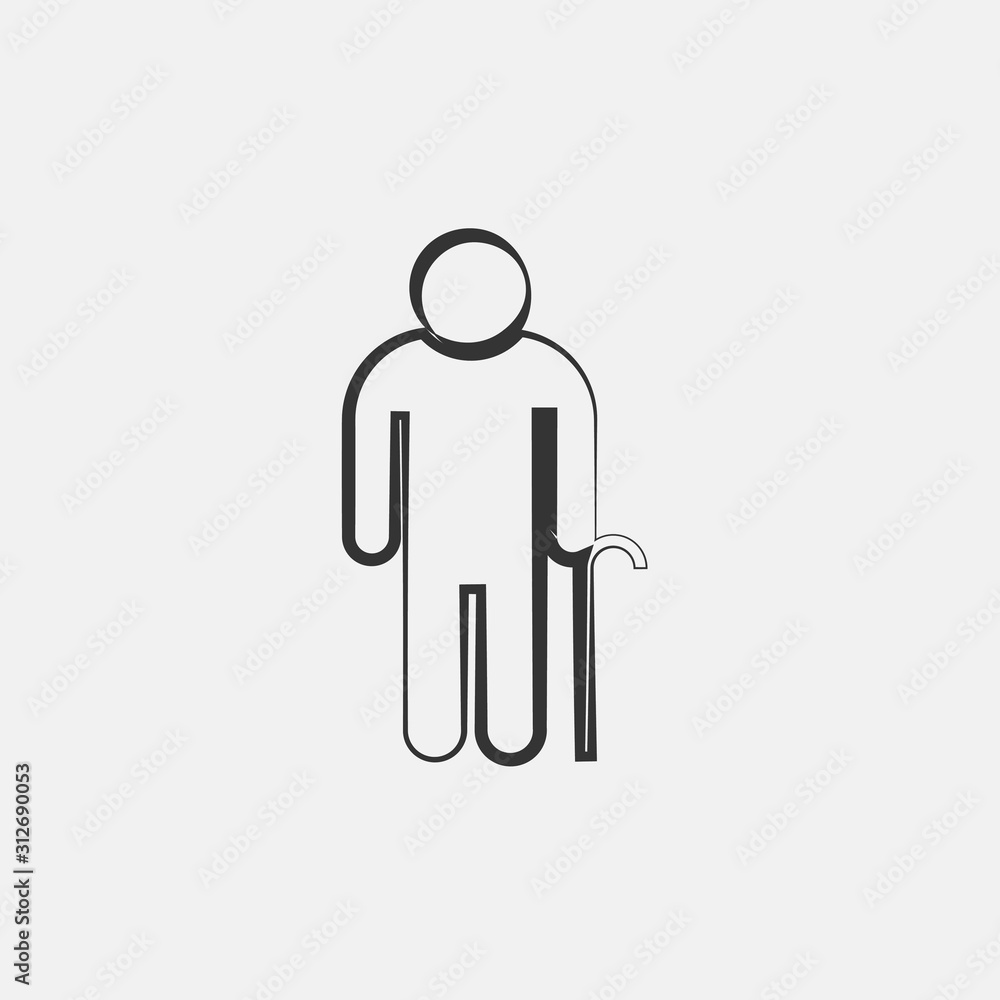 old man icon vector for web and graphic design old man icon vector for web and graphic design