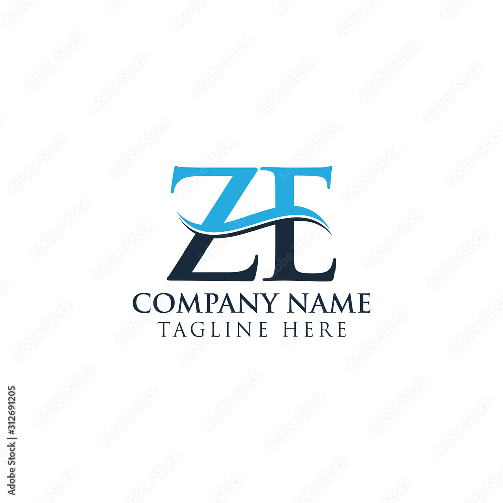 Initial ZE Letter Linked Logo Vector Template. Creative Letter ZE Logo Vector. Initial ZE Letter Linked Logo Vector Template. Creative Letter ZE Logo Vector.