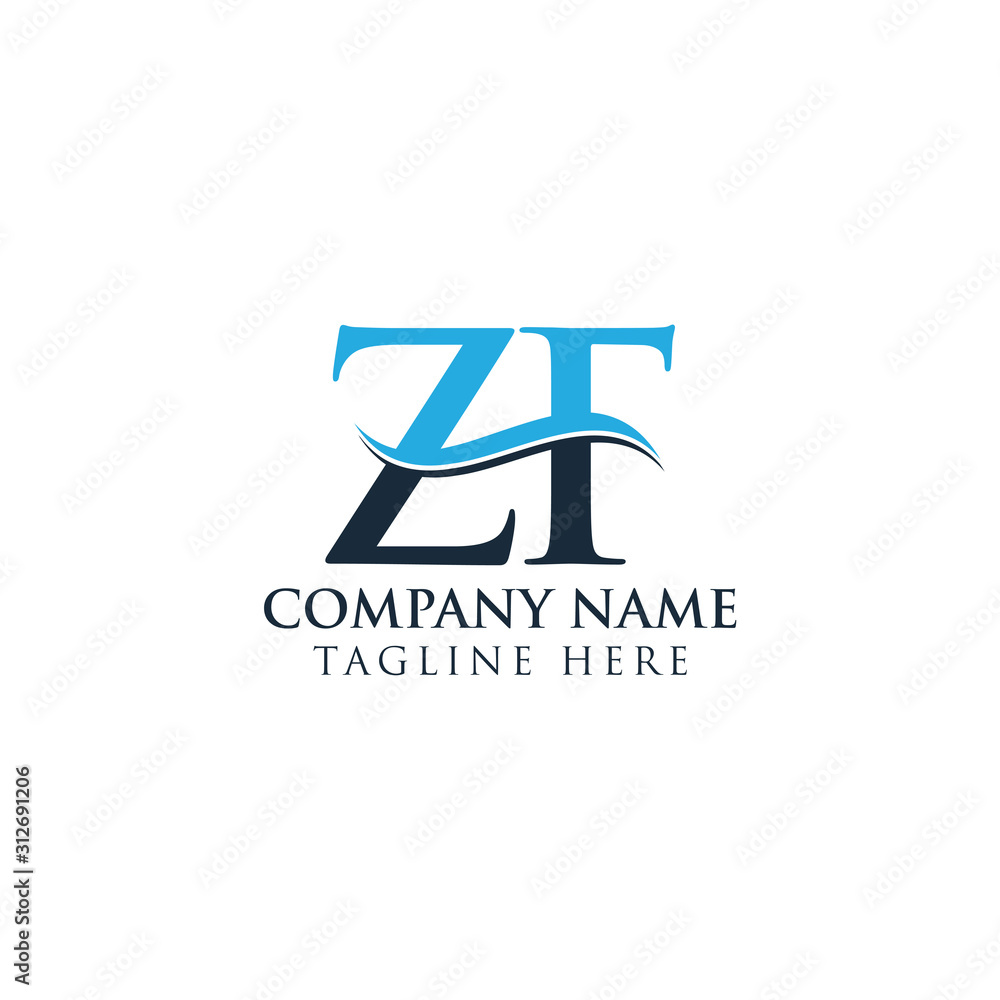 Initial ZF Letter Linked Logo Vector Template. Creative Letter ZF Logo Vector.
