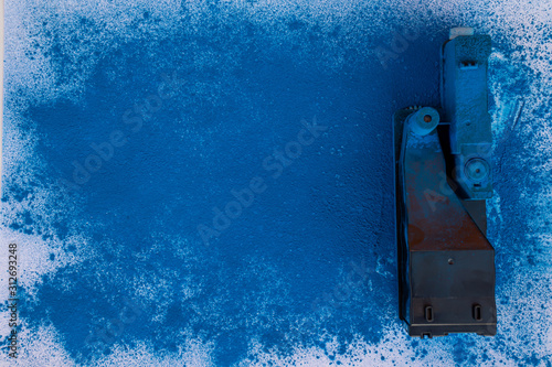 Empty cyan toner cartridge
