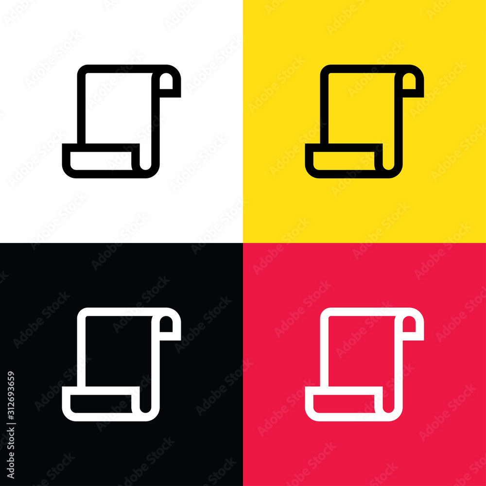 Paper scroll icon illustration isolated vector sign symbol