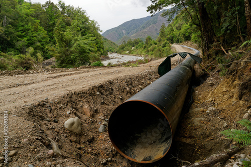 Wallpaper Mural Matiri Project hydroelectricity scheme, the Matiri Valley, Kahurangi National Park, New Zealand. Torontodigital.ca