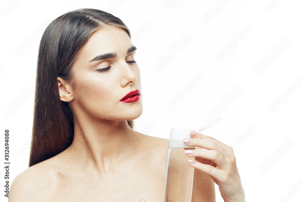 beautiful woman bare shoulders clean skin beautiful woman bare shoulders clean skin