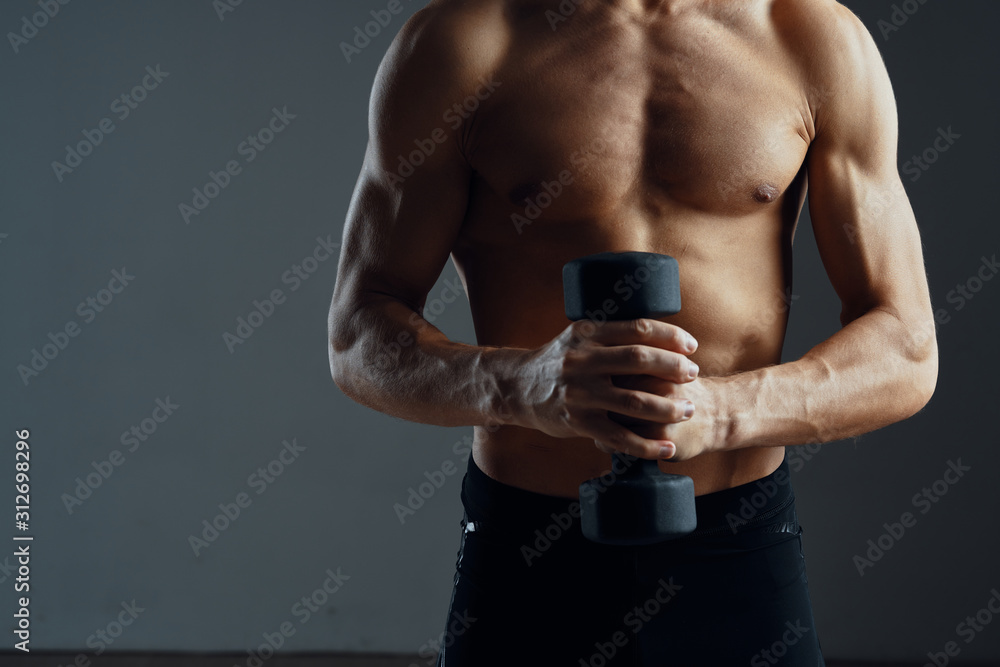 muscular man lifting weights muscular man lifting weights