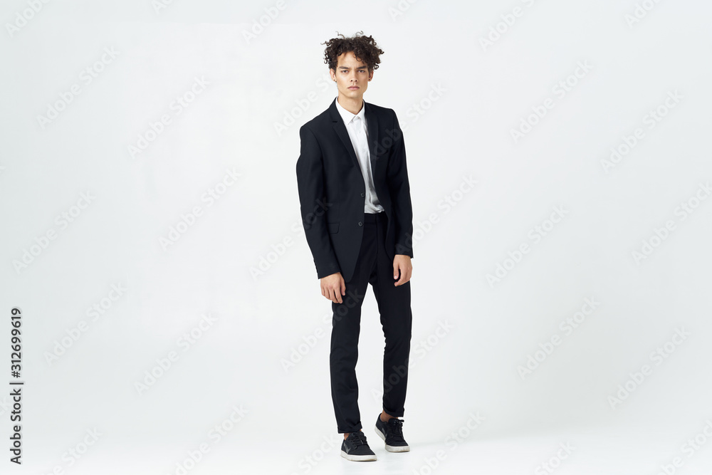 business man in black suit