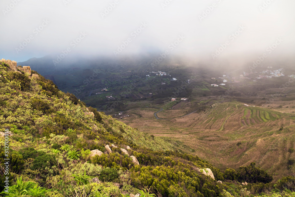 View of the valley, the sky and the atmosphere View of the valley, the sky and the atmosphere