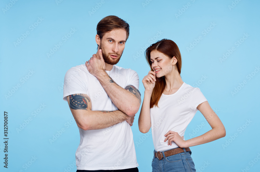 Fototapeta premium young couple on the beach