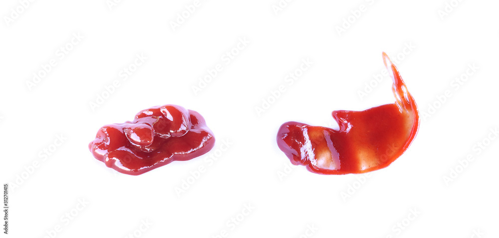 Set of tomato sauce or ketchup isolated on white background. Set of tomato sauce or ketchup isolated on white background.