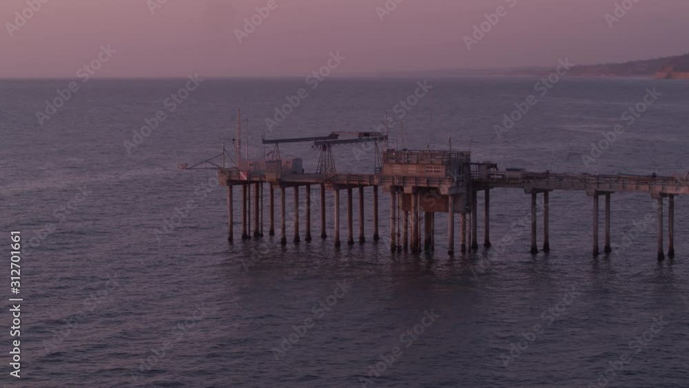 California coast and pier pink sunset aerial Inspire 2 ProRes 422 HQ California coast and pier pink sunset aerial Inspire 2 ProRes 422 HQ