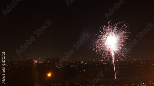 2019 New Years Firework over London seen from Alexandra Palace. photo