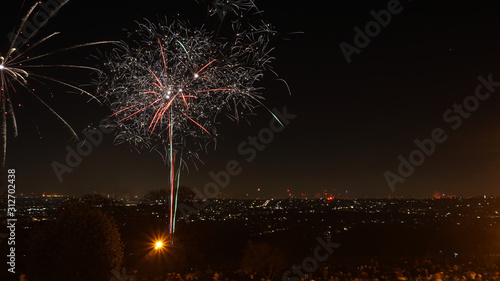 2019 New Years Firework over London seen from Alexandra Palace. photo