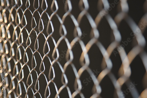 Steel mesh, abstract background.