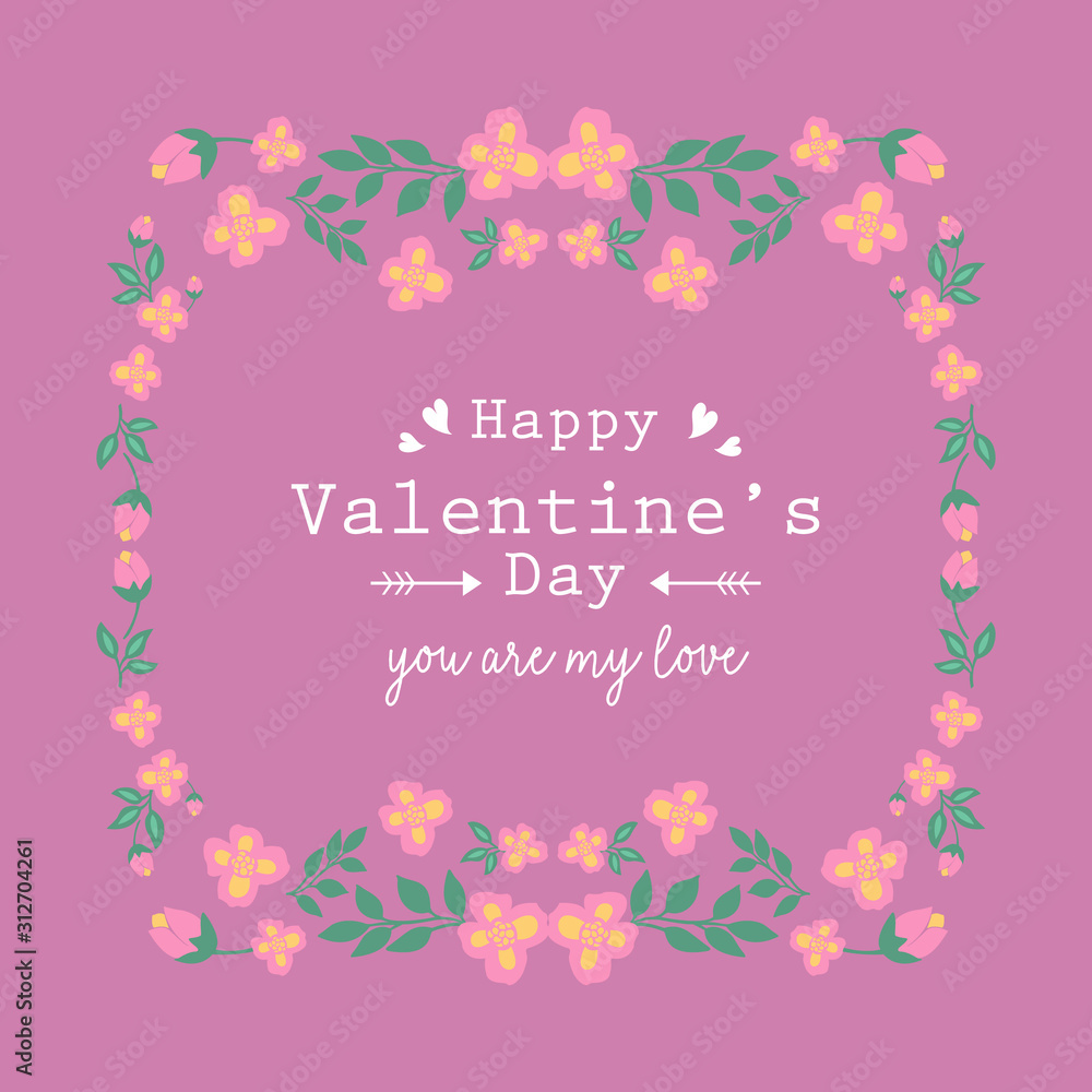 Seamless leaf and floral frame design, for happy valentine poster decor. Vector Seamless leaf and floral frame design, for happy valentine poster decor. Vector