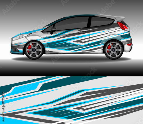 Wrap car decal design vector  custom livery race rally car vehicle sticker and tinting.