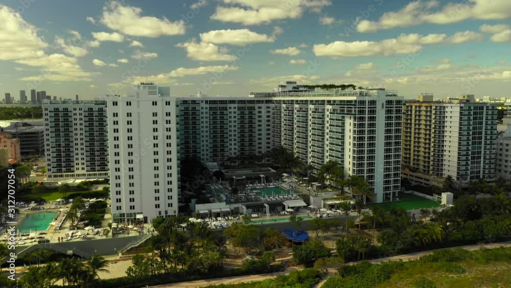 Roney Palace 1 Hotel South Beach aerial drone video Roney Palace 1 Hotel South Beach aerial drone video