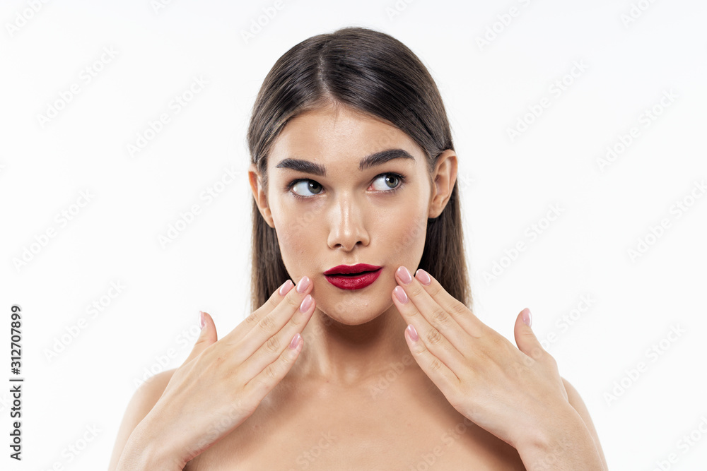 beautiful woman bare shoulders clean skin beautiful woman bare shoulders clean skin