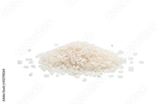 The rice of northeast China, Isolated on white background.