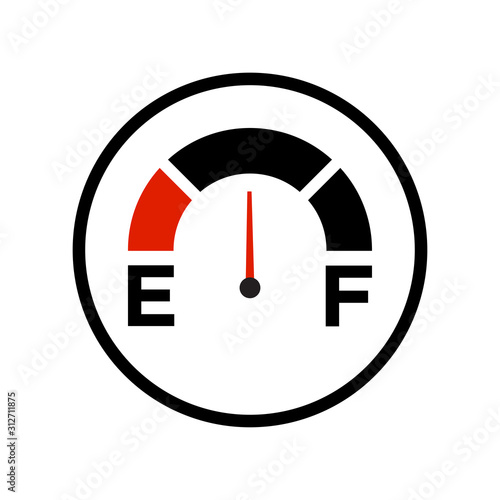 Fuel Gauge Icon Vector
