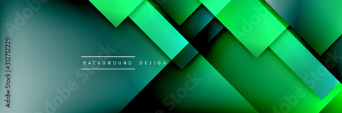 Square shapes composition geometric abstract background. 3D shadow effects and fluid gradients. Modern overlapping forms
