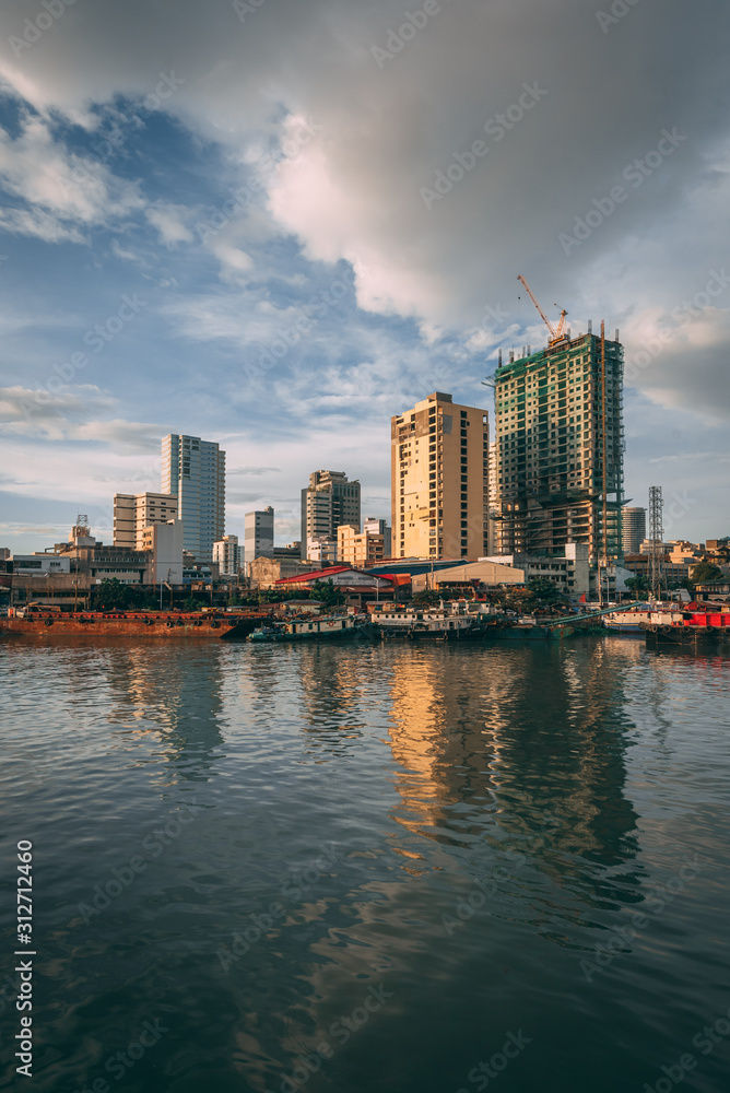 View of the Pasig River, from Fort Sanitago, in Intramuros, Manila, Philippines