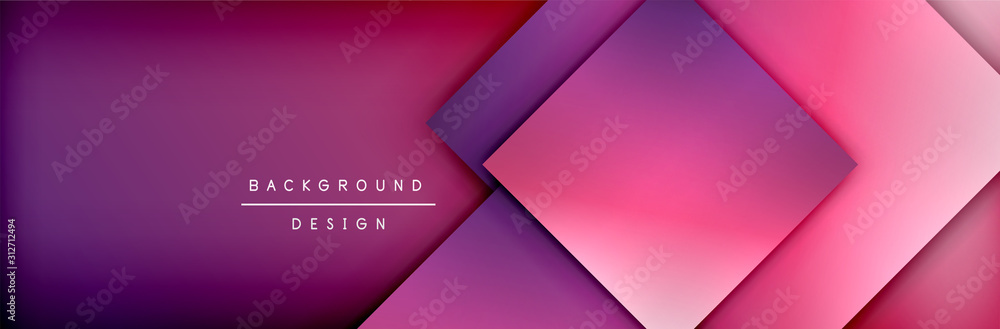 Square shapes composition geometric abstract background. 3D shadow effects and fluid gradients. Modern overlapping forms Square shapes composition geometric abstract background. 3D shadow effects and fluid gradients. Modern overlapping forms