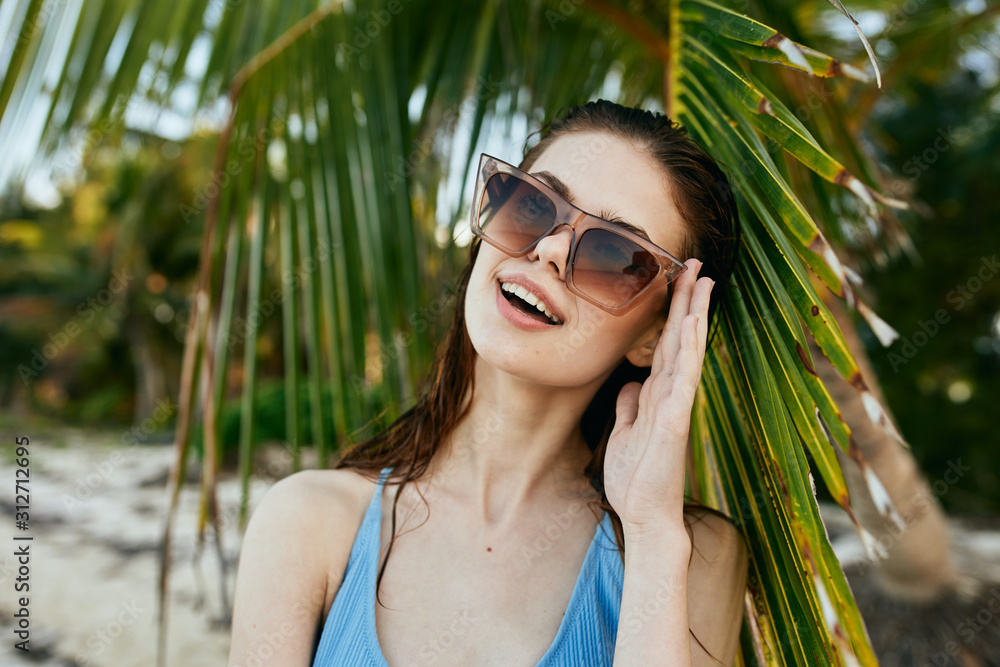 beautiful woman swimsuit beach island resort beautiful woman swimsuit beach island resort