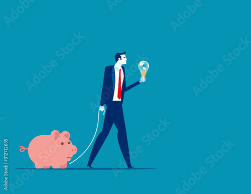 Business finance and industry. Concept financial business vector, Global finance