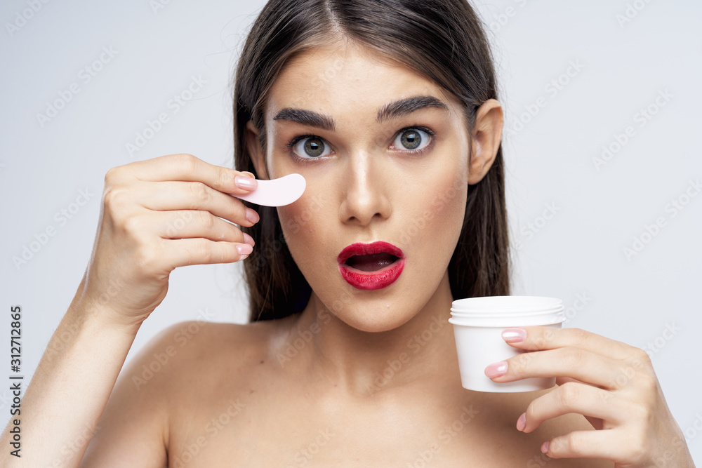 beautiful woman bare shoulders clean skin beautiful woman bare shoulders clean skin
