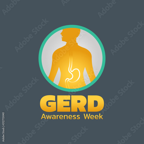 GERD Awareness Week icon logo vector