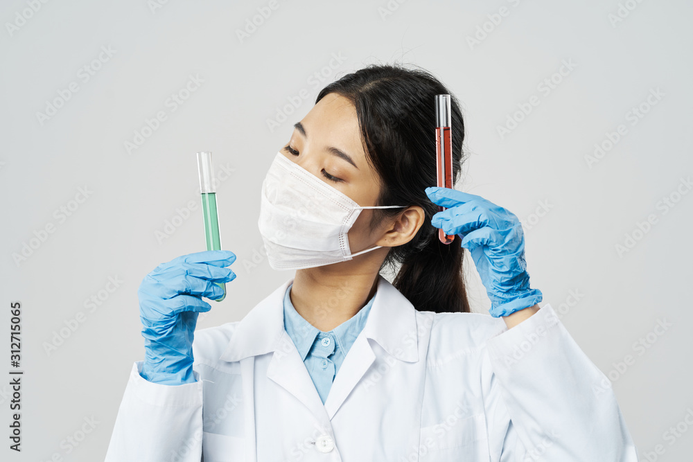female doctor with syringe female doctor with syringe